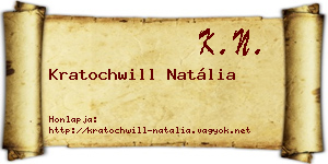 Kratochwill Natália névjegykártya